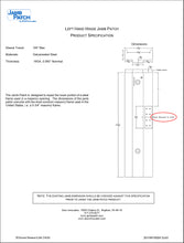 Load image into Gallery viewer, Door Jamb Repair Kit | Left Hand Hinge Jamb Patch Specifications | Rusted Door Frame Repair | Door Innovation