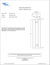 Load image into Gallery viewer, Door Jamb Repair Kit | Left Hand Hinge Jamb Patch Specifications | Rusted Door Frame Repair | Door Innovation