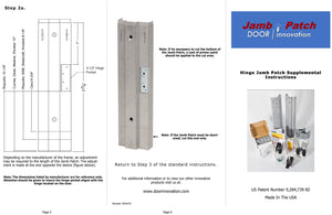 Door Jamb Repair Kit | Right Hand Hinge Jamb Patch Instructions | Rusted Door Frame Repair | Door Innovation