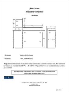 Door Jamb Repair Kit | Jamb Anchor Specifications | Rusted Door Frame Repair | Door Innovation